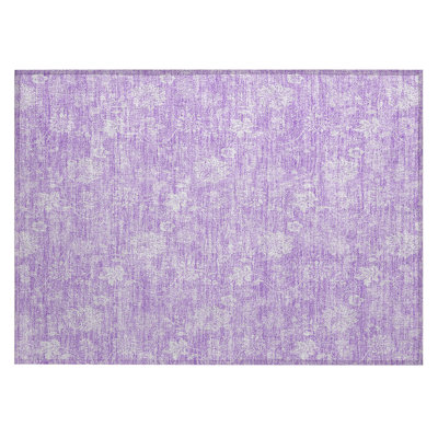 Myqueal Washable Floral Indoor / Outdoor Rug