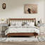 Ensemble de table de chevet 2 tiroirs Alameen avec tablette ouverte et petite table de chevet pour chambre-1259009835-1259009833