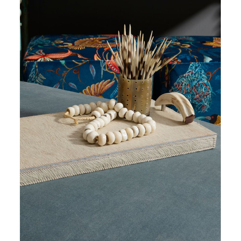 Karoo Tray - Cream Cow Hide w/ Warthog Tusk Handles