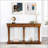 Oak Console Table With Bottom Shelf