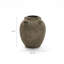  Grand vase rond rustique brun terre cuite 15,4 pouces