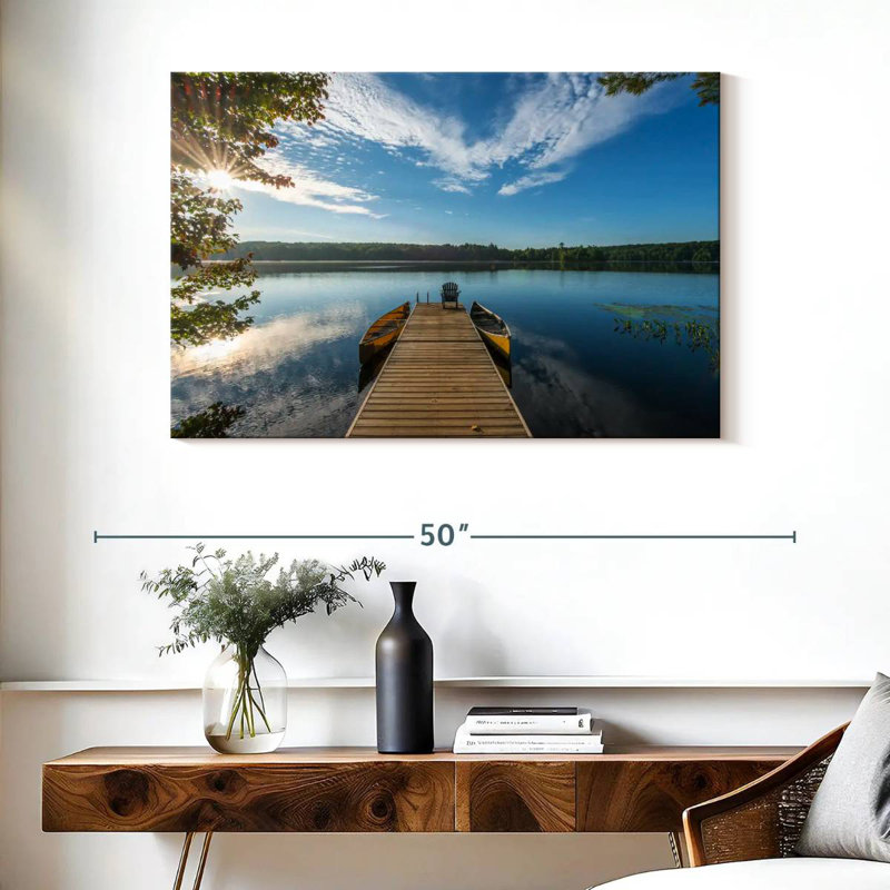 Dock on placid lake Aletra, H 26 po x l 39 po