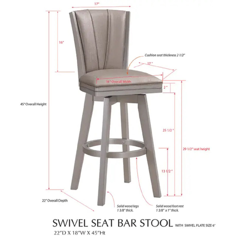 Tabouret Merz, Très haut (assise de 45 po de hauteur)