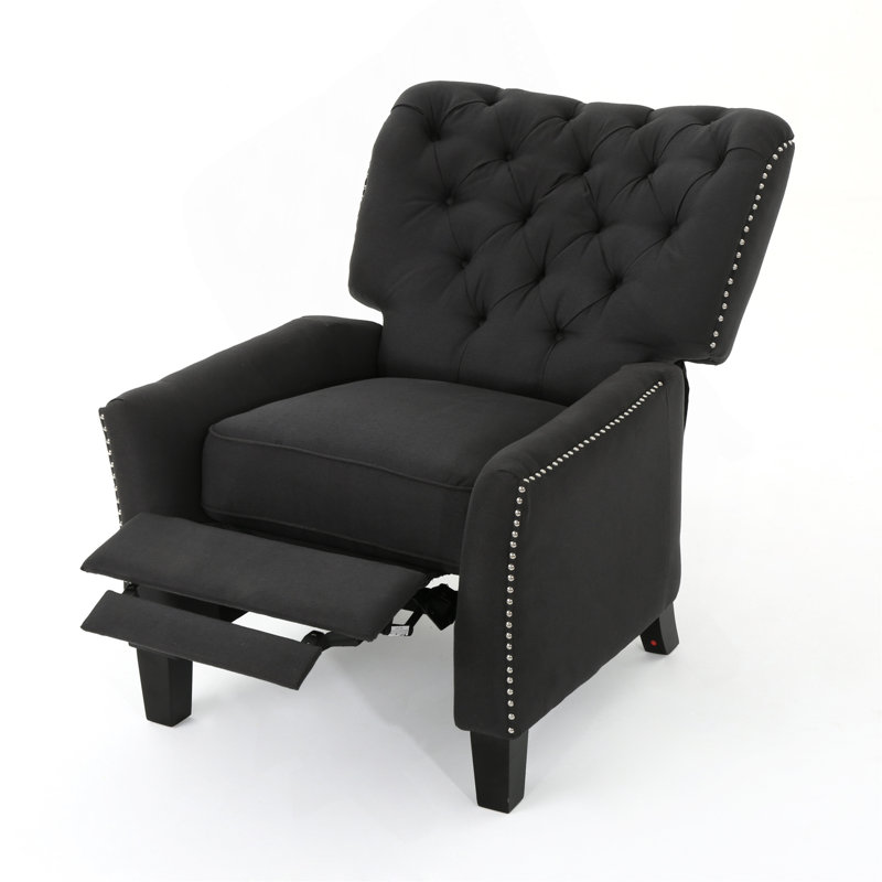 Fauteuil inclinable moderne en tissu gris foncé