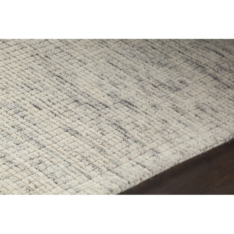 Tapis ivoire tissé à la main Cunningham, Rectangle 9 pi x 13 pi