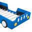 Lit simple avec roues dans le style de voiture de course, bleu, assurant une nuit confortable et reposante avec des roues de conception plate-forme bleue, une expérience de sommeil sain-280421352