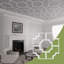 66 panneaux de plafond décoratifs en acrylique très grand format Bradley l 66 7/8 po x H 66 7/8 po x T 1/8 po, blanc-497600097-497600125