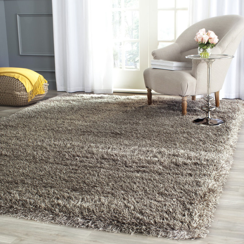 Tapis contemporain argenté Isaac Mizrahi, 8' x 10'