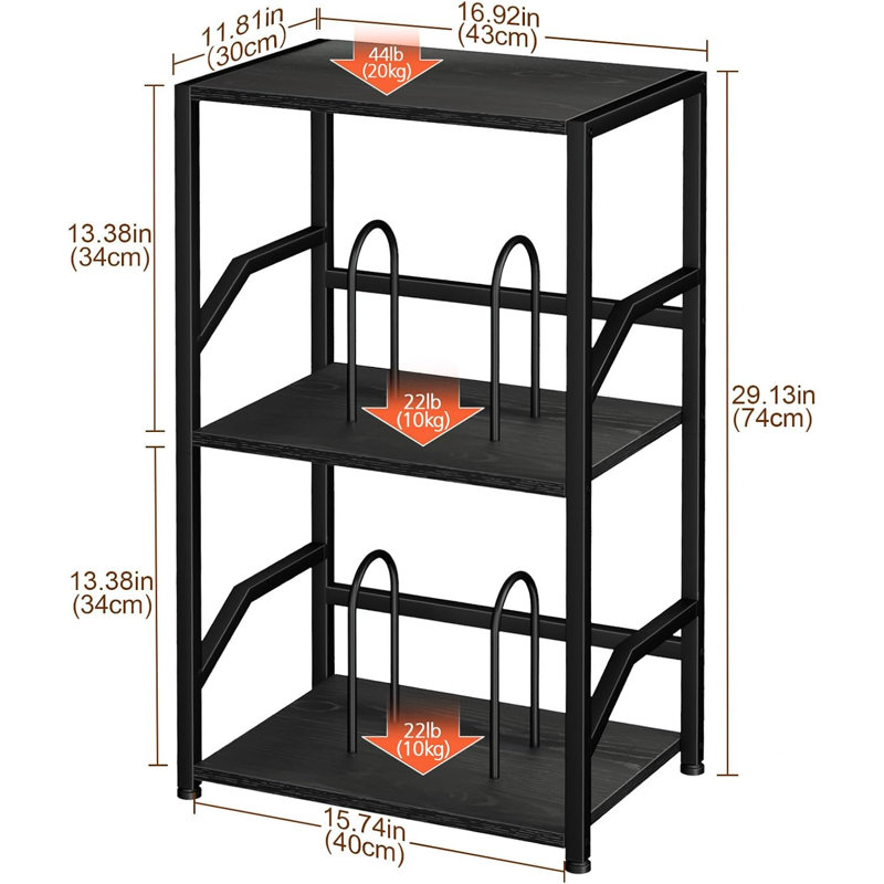 Support pour platine vinyle avec rangement intégré, pouvant contenir jusqu'à 200 disques, noir, Black