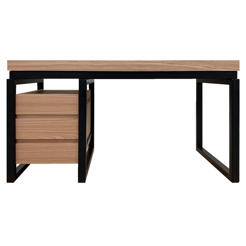 Adeley Metal Base Writing Desk, Left Hand