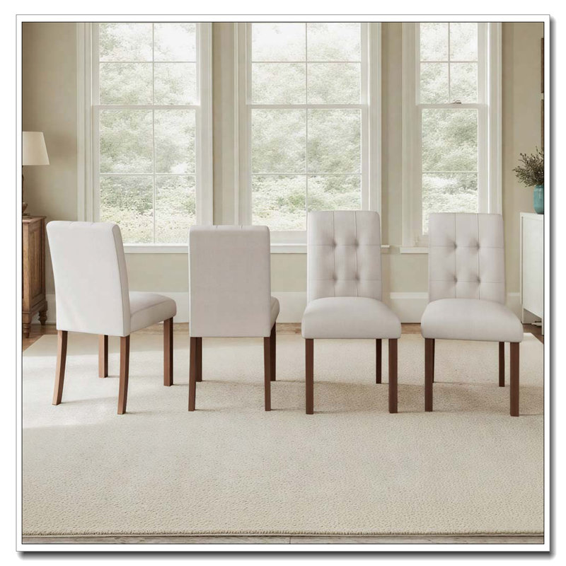 Dining Room Chairs with Back,Wooden Dining Chairs, Walnut