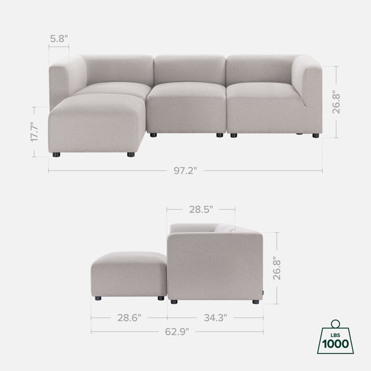 Dearborn 4 - Piece Upholstered Sectional