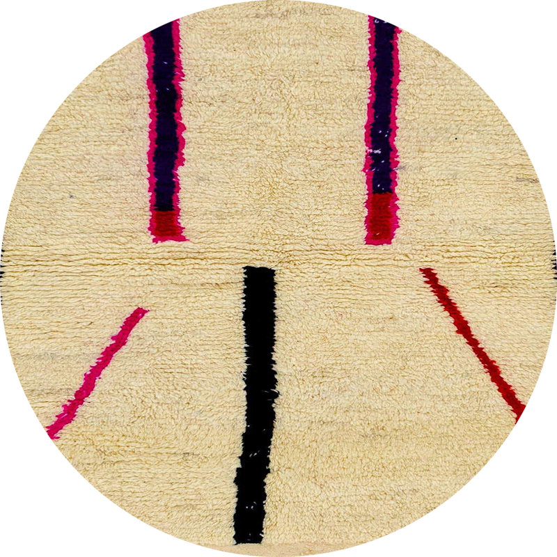 Tapis abstrait moderne 2906, Rond 5 pi