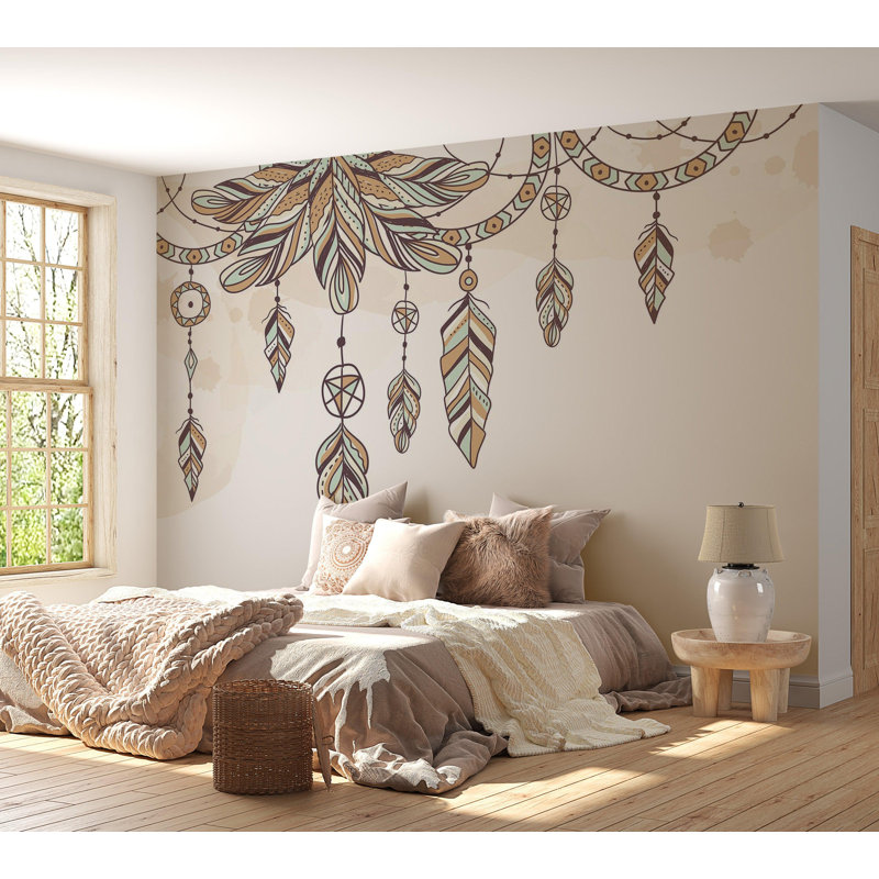 Premium Wallpaper Wall Mural - Bohemian Dreamcatcher, 96" L x 120" W