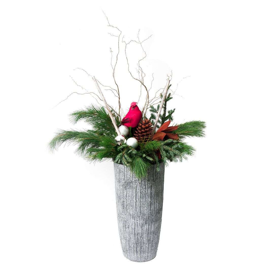 Chupp Composite White Bark Pot Planter Union Rustic