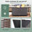 Costway 52'' W 133 Gallons Water Resistant Wicker Deck Box with Wheels in Mix Brown