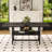 71"×35.4" Modern Spliced Dining Table, 4 Black Textured MDF Combined Tabletop With 43.3"×19.7" Lower Storage Shelf, Family Gathering Dinner Table-1013359623