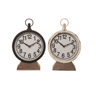Horloge en métal blanc 2,2 po