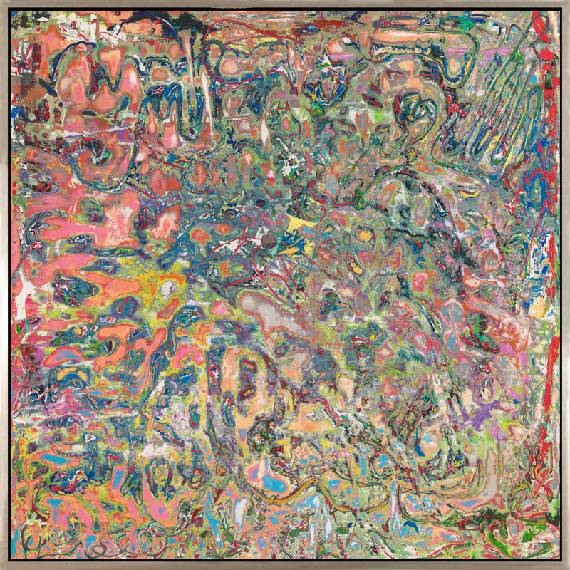 Sanctuary Painting, 60" H x 60" W, Silver Framed