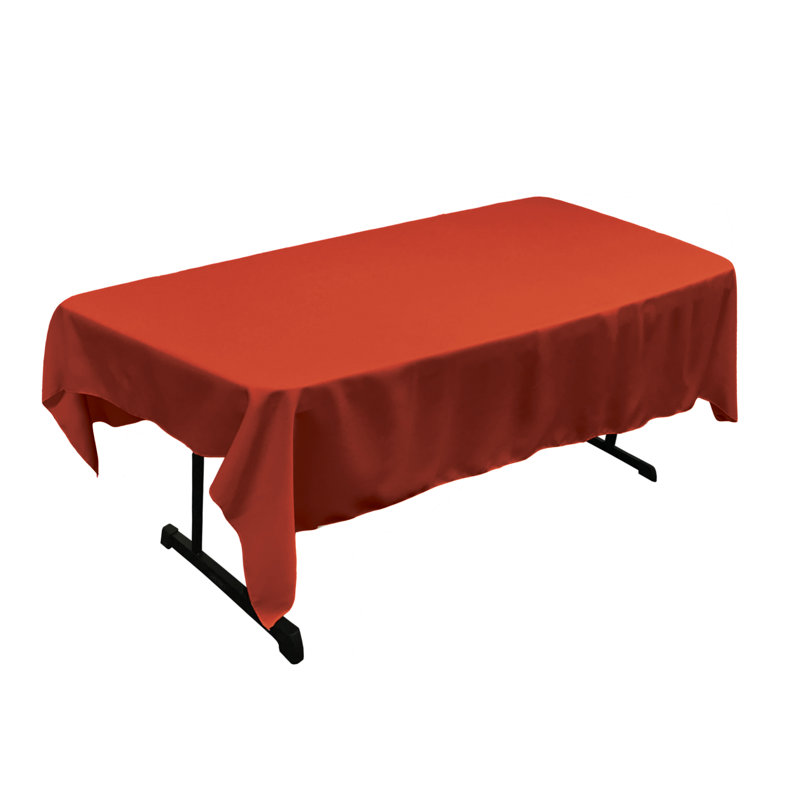 Nappe rectangulaire en polyester résistante aux taches Fisher, 90 po x 60 po, rouille