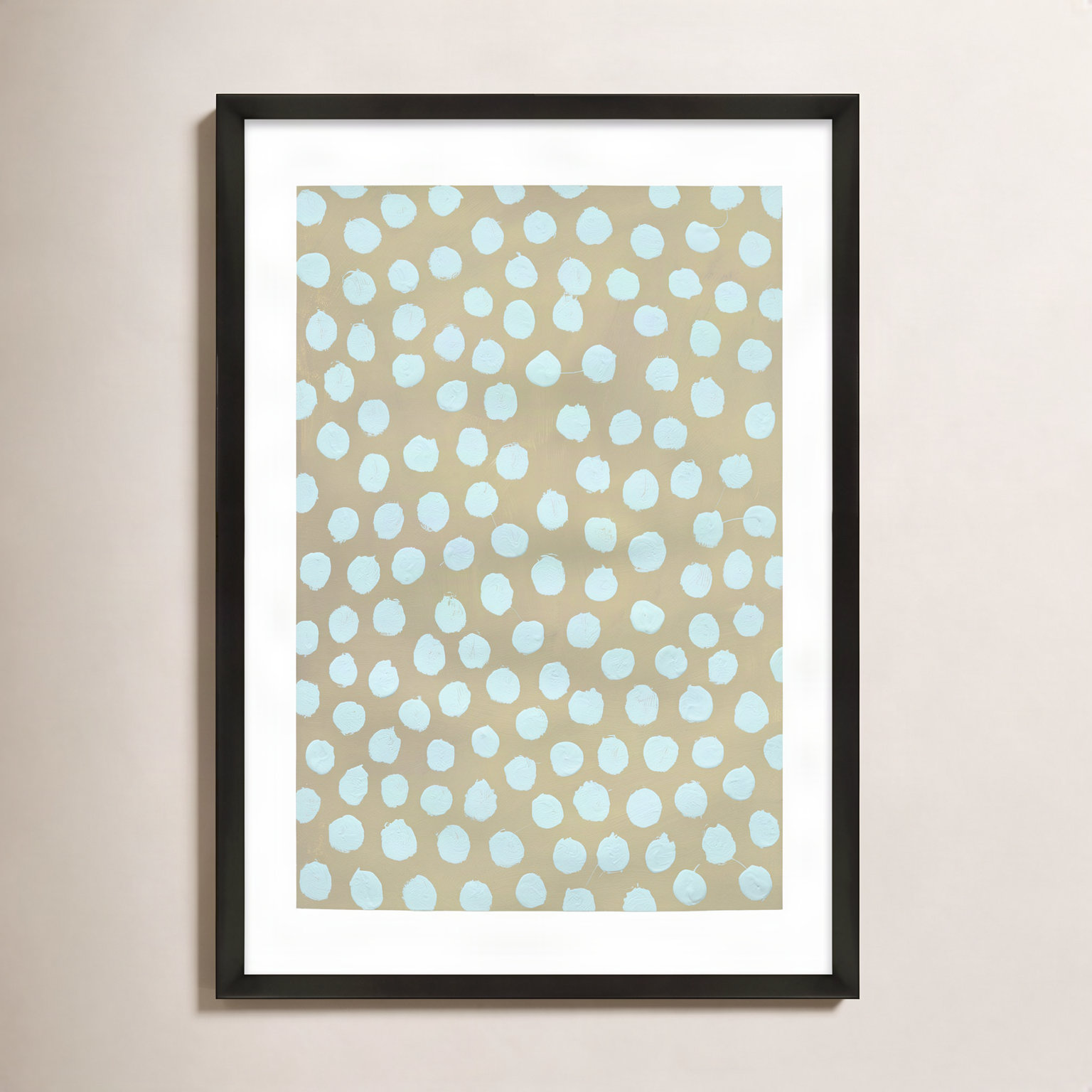 Cloud On Khaki by Michela Sorrentino, 30" H x 21" W x 1.25" D, Black