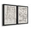 Sépia Besler Botanicals IX - ensemble de 2 reproductions d'art sur toile encadrées-1866311144-1866311146