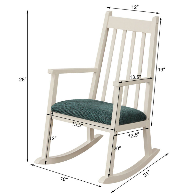 Chaise berçante Bogarella, Blanc