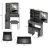 29.2" Small Size Left Drawer Desktop Vanity Table + Cushioned Stool, Large Sliding, Touch Control, Tri-Color Switching, Brightness Adjust LED Mirror, High Capacity Storage, Suitable For Small Space