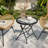 Folded Glass Round Outdoor Side Table-838657388-860741550