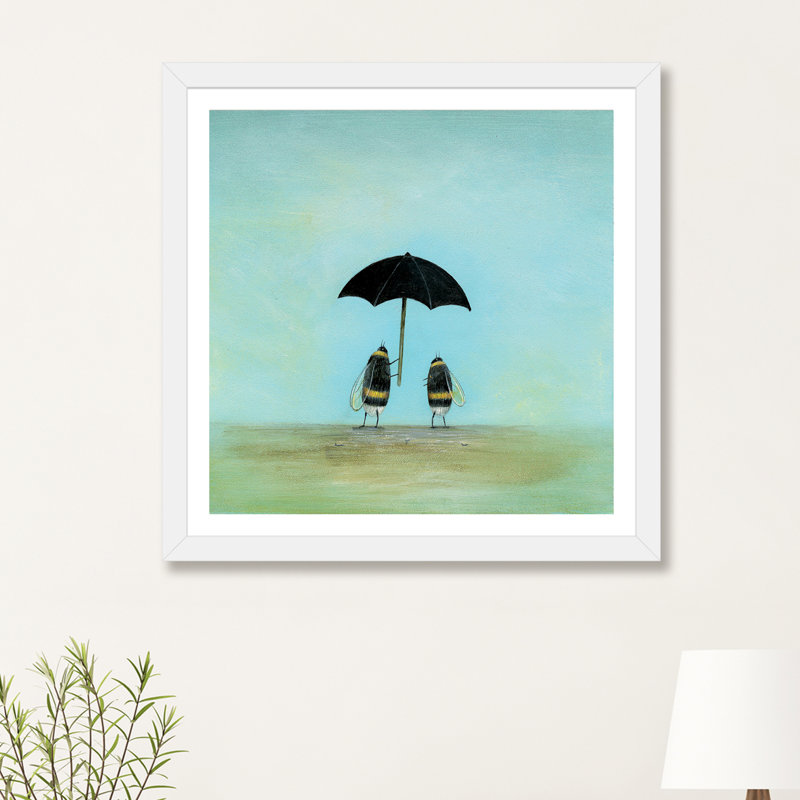 Quand la pluie arrive par Neil Thompson - reproduction d'art, Papier blanc, Blanc, H 16 po x l 16 po x p 1 po