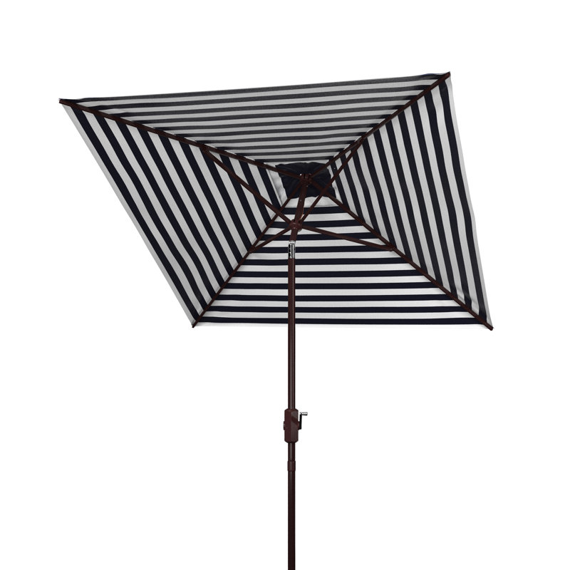 Parasol de marché carré 7,5 pi Toucha, Bleu marine/blanc