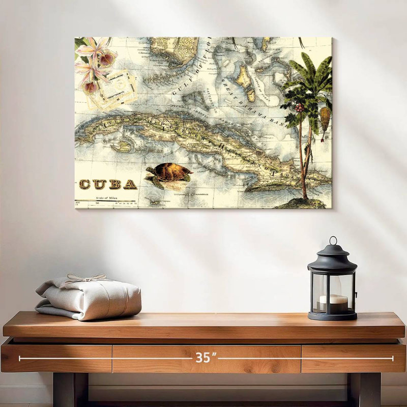 Carte tropicale Aliaz de Cuba, H 16 po x l 24 po