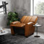 Fauteuil inclinable manuel standard en similicuir de 35,5 po de largeur