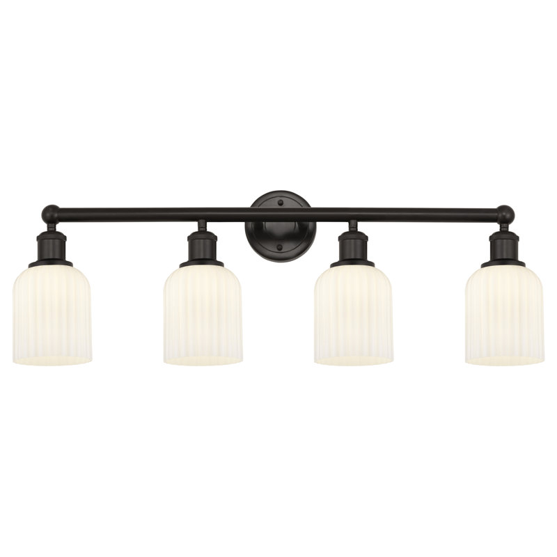 Fiennes 4 - Light Dimmable Vanity Light, Oil Rubbed Bronze, White
