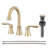 Widespread Bathroom Faucet With Pop Up Drain-111112344