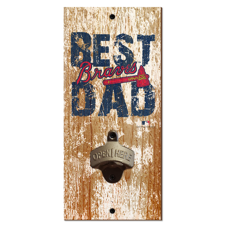 Gold Brass Stainless Steel Bottle Opener, Braves