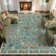 Goldene Animal and Insect Washable Floor Mat - Non-Slip Area Rug Non Slip Green Area Rug Low Pile Stain Resistant Throw Carpet for Dining Room