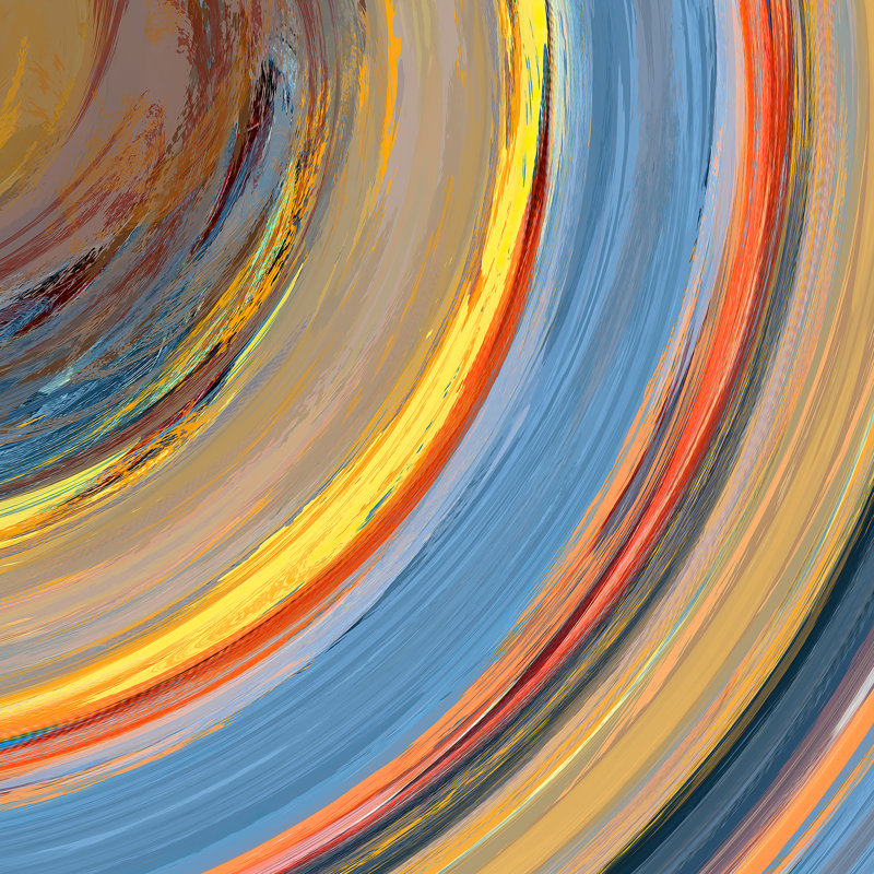 Inner Rings IV - peinture sur toile tendue, H 12 po x l 12 po