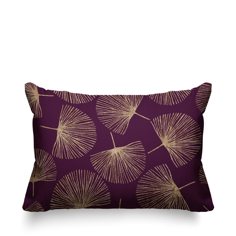 Coussin lombaire intérieur / extérieur Joba Dandilion, Mauve / or