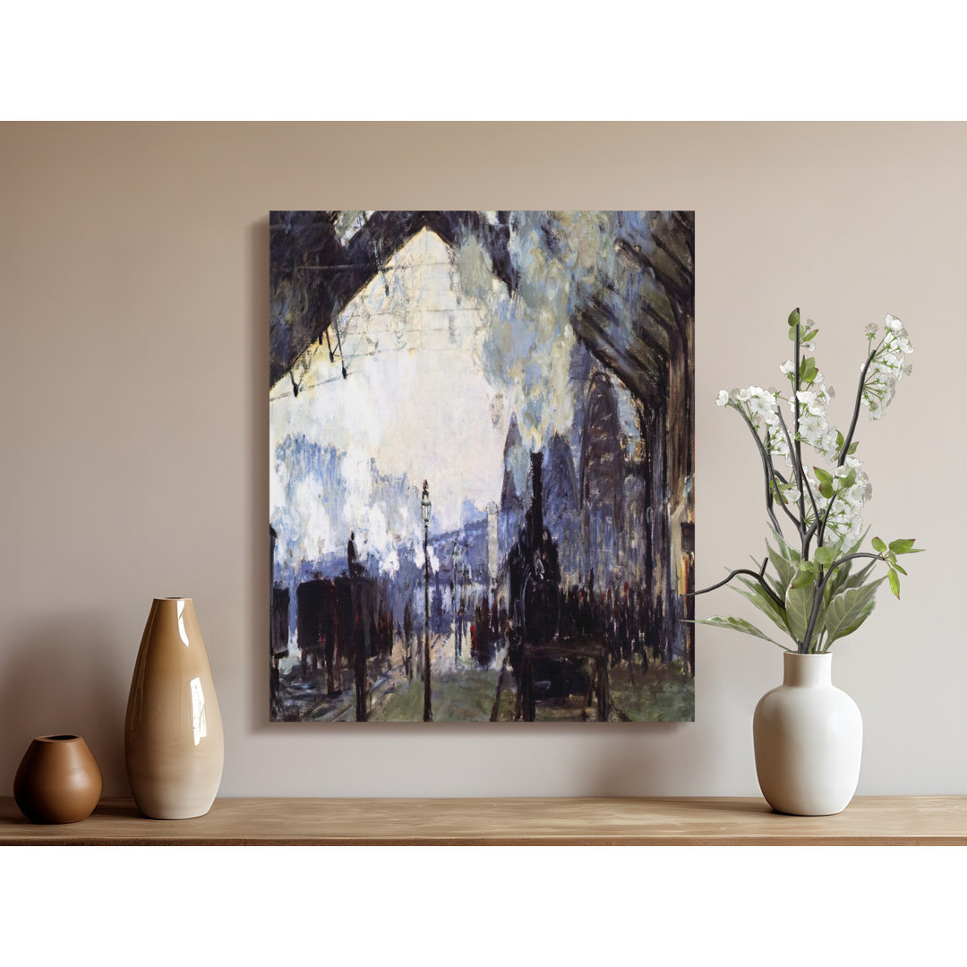 Impressionist Train Station Canvas Print