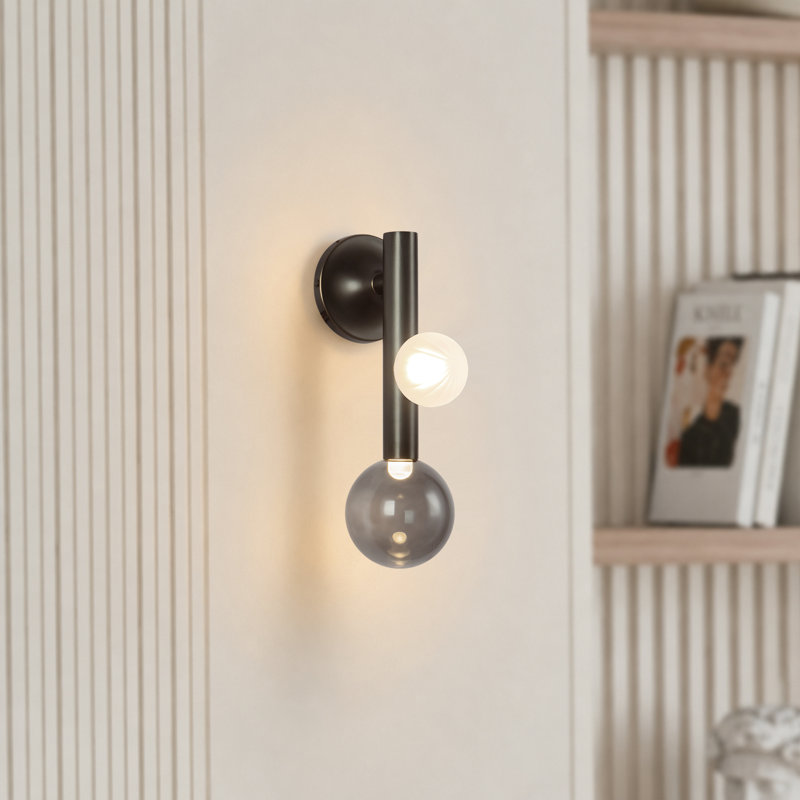 Martinez 1 - Light Armed Sconce, Urban Bronze/Smoked Glass