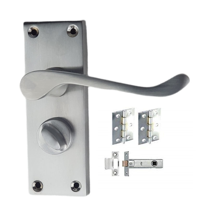 Victorian Scroll Bathroom Door Handle