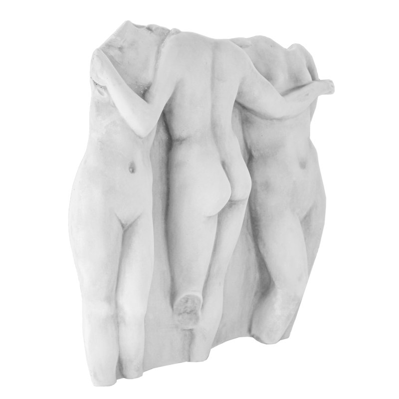 Three Graces Wall Sculpture, 15.5" H x 15" W x 3" D
