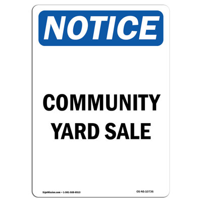 Osha Notice - Community Yard Sale Sign