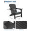 Modern HDPE Plastic Adirondack Chair Set of 2 - Oversize 380LB Poly Lumber Weather Resistant Firepit Chair - Outdoor Patio Chairs with Wooden Textured for Deck, Pool, Porch-202076505