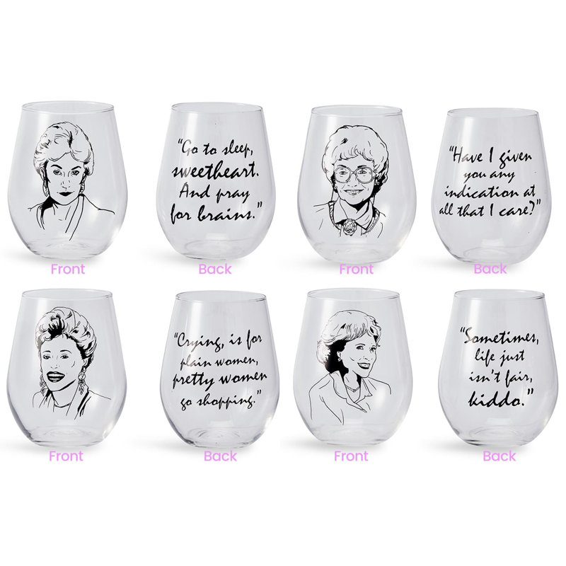 16 oz. Stemless Wine Glass Set