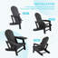 HDPE Folding Adirondack Chair with Cup Holder