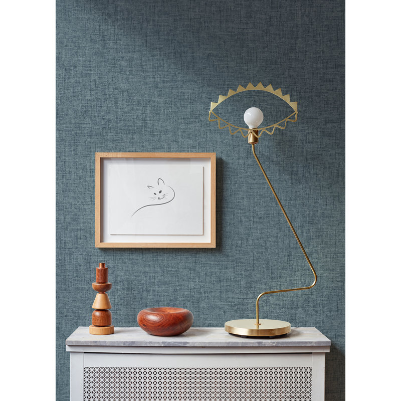 Rouleau de papier peint lisse L 33 pi x l 20,5 po Bentley, Bleu marine
