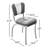 Retro Home Upholstered 'V' Back Dining Chair-18734020