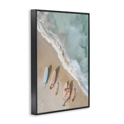 Pastel Boards on Shore Framed Giclee, design by LSR Design Studio